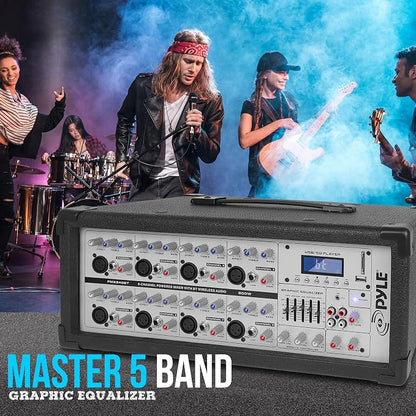 Pyle 800W Bluetooth Stage Powered Mixer - Image 5