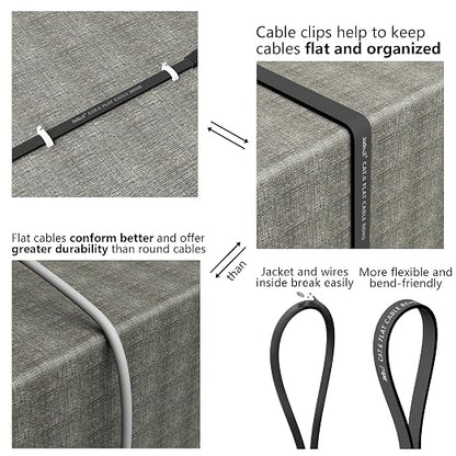 Jadaol Cat 6 Ethernet Cable 5ft 10-Pack, 10Gbps Support Cat8 Cat7 Network - Image 5