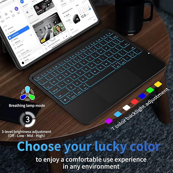 Keyboard Case for iPad 10th Generation and iPad 11th, Magnetic Detachable - Image 5