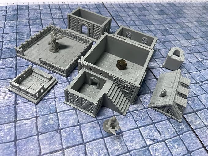 Medieval Miniature Building Terrain Set Compatible - Image 8