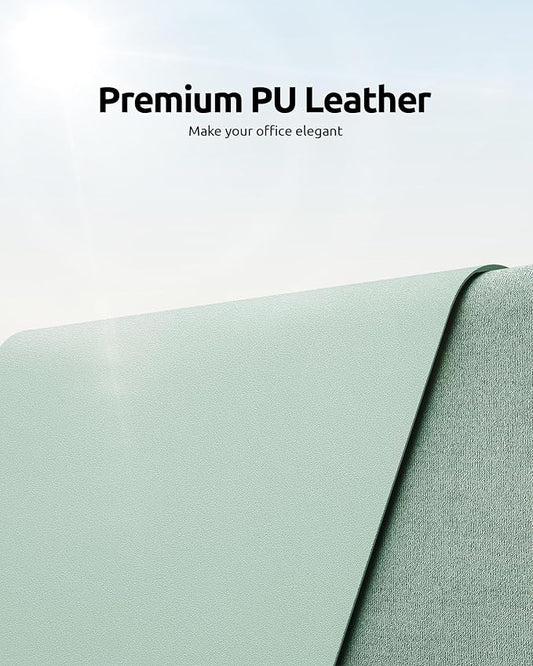 YSAGi Leather Desk Protector, Office Mat, Large Mouse Mat, Non-Slip PU Leather - Image 2