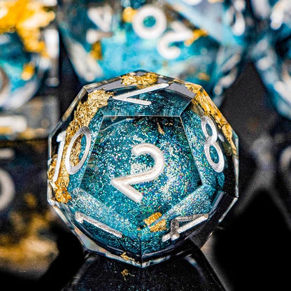 DND Dice Blue Liquid Core Dice Set - Image 4