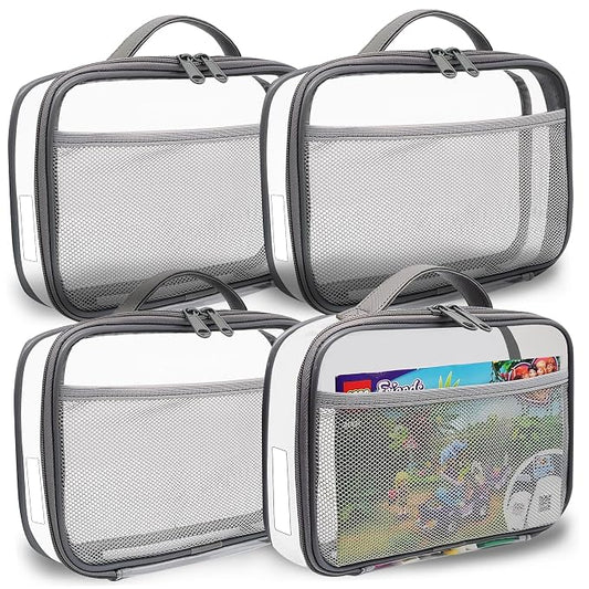 holay 4 Packs PVC Zippered Blocks Set, Board game Storage Organizer Case by OrganizeYourLifeWithholay