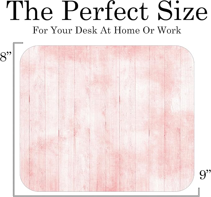 Pink Wood Decorative Colorful Mouse Pad Mat Mousepad - Image 3