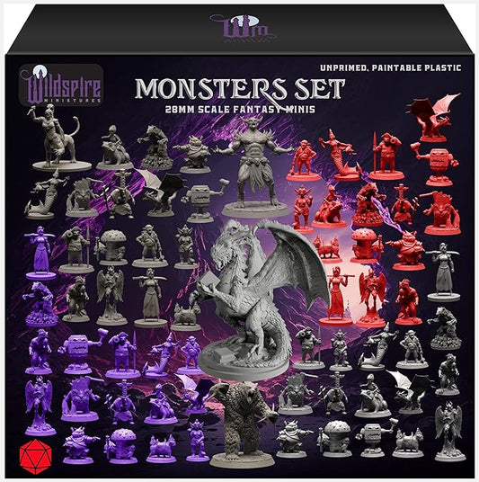 Fantasy Monsters & Bookish Dragon by WildspireMiniatures