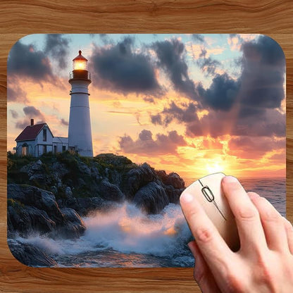 Coastal Shoreline Waves Sandy Beach Theme Mouse Pad Mat Mousepad - Image 2