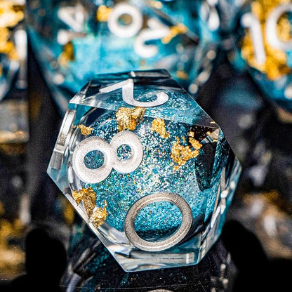 DND Dice Blue Liquid Core Dice Set - Image 5