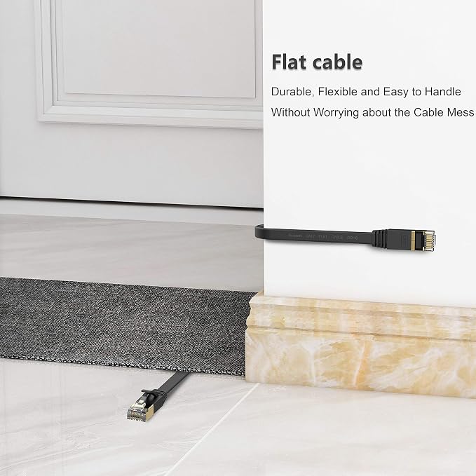 Cat 7 Ethernet Cable 65 ft High Speed 10Gbps 600MHz, Shielded Ethernet Cord - Image 4