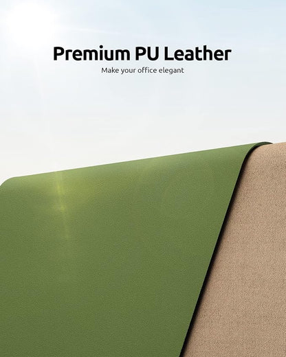 YSAGi Leather Desk Protector, Office Mat, Large Mouse Pad, Non-Slip PU Leather - Image 2