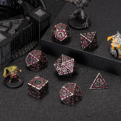 Metal DND Dice Set, Polyhedral Metallic Dice - Image 2