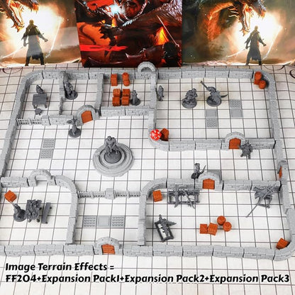 Dungeon Walls 40pcs 28mm Miniature RPG Terrain Modular System DND Building - Image 3