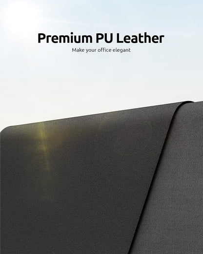 YSAGi Leather Desk Protector, Office Mat, Large Mouse Mat, Non-Slip PU Leather - Image 2