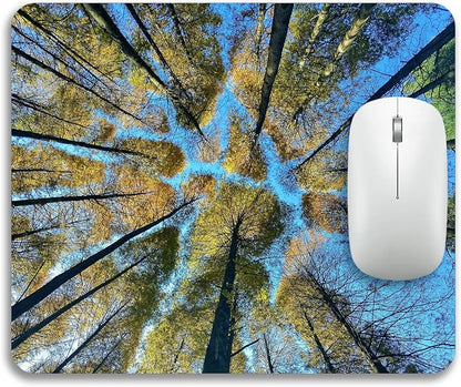 The Trees Under Blue Sky Mouse Pad Mat Rectangle Non-Slip Rubber Mousepad - Image 2