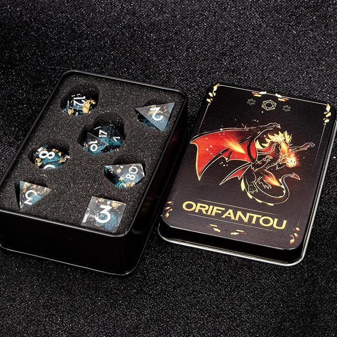 DND Dice Blue Liquid Core Dice Set - Image 7