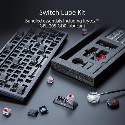 ASUS ROG Azoth 75% Wireless DIY Custom Gaming Keyboard, OLED Display, - Image 7