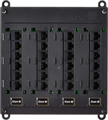 Leviton Twist and Mount Patch Panel, CAT 6 24 Port by Leviton
