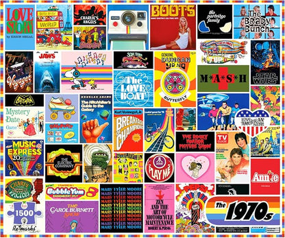 Re-marks 1970s Pop Culture Puzzle, 1500 Pieces by Re-marks