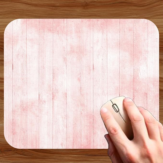 Pink Wood Decorative Colorful Mouse Pad Mat Mousepad - Image 2