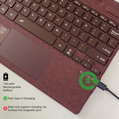 Keyboard for Microsoft Surface Pro Copilot+ / Pro 11 / Pro 10 / Pro 9 / Pro 8 / - Image 5