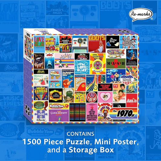 Re-marks 1970s Pop Culture Puzzle, 1500 Pieces - Image 2