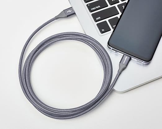 Amazon Basics USB-C to USB-A 2.0 Fast Charger Cable, Nylon Braided Cord - Image 6