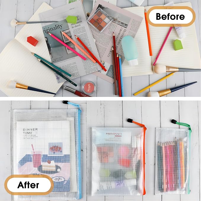 Umriox Mesh Zipper Pouch Bags, Mesh Bags - Image 6
