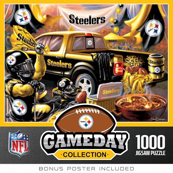 MasterPieces - 1000 Piece Jigsaw Puzzle, NFL Pittsburgh Steelers, Fun by MasterPieces