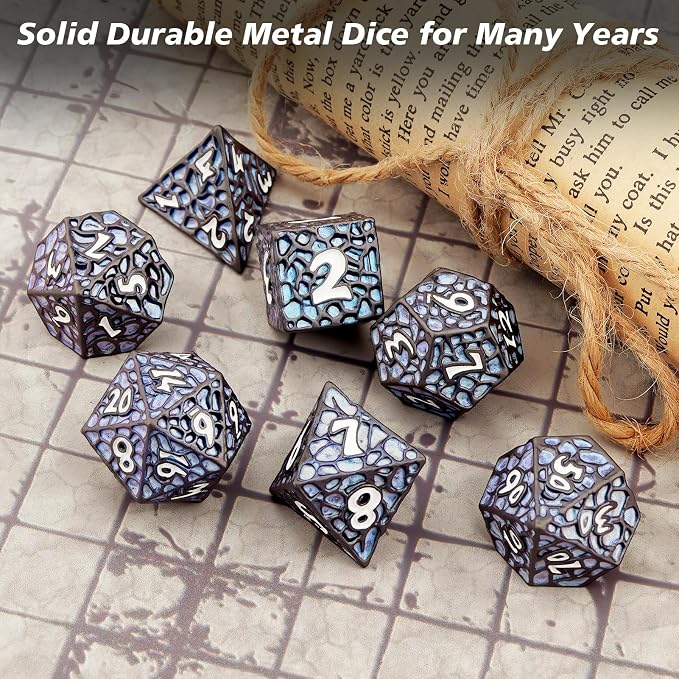 PJOY Metal D&D Dice Set for Dungeons and Dragons Dice - Image 9