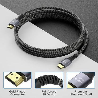 Conable 8K HDMI 2.1 Cable, Real Certified Cable, Ultra HD Braided Cord - Image 2