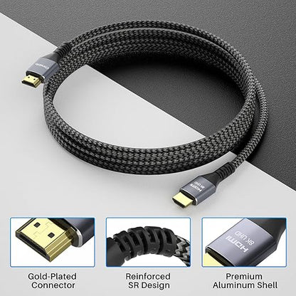 8K HDMI 2.1 Cable 2 FT, Real Certified 48Gbps Ultra High Speed HDMI® Cable - Image 2