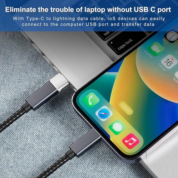 USB to USB C Adapter 4 packs for iPhone Fast Charging, Transfer and Type C OTG - Image 4