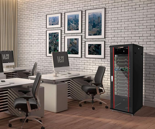 18U Wall Mount Server Rack Cabinet – 19" Network Rack Enclosure, PDU & Shelf - Image 2