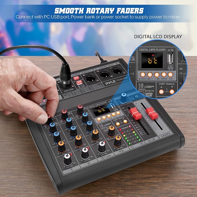 Pyle Professional DJ Audio Mixer - Image 4
