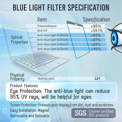 VINTEZ Magnetic Blue Light Screen Protector Compatible - Image 9