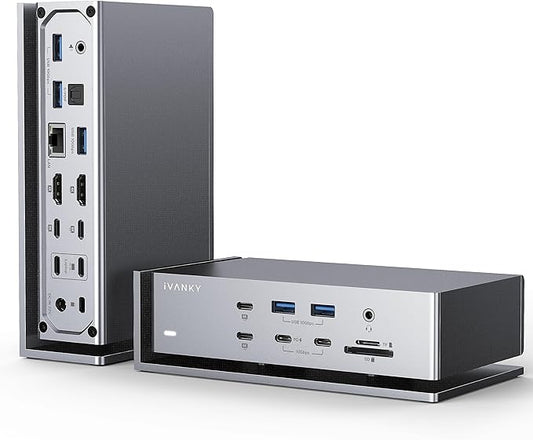 iVANKY FusionDock Max 1 Dual Thunderbolt 4 Chips, 20-in-1 Quad 6K@60Hz Monitor by ivanky