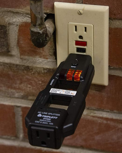 Triplett ET200 AC Line Splitter and GFCI Outlet/Receptacle Tester - Image 2