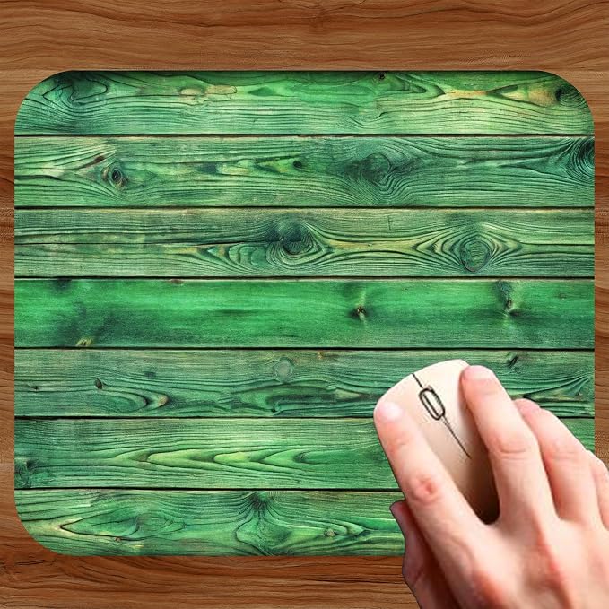Green Wood Decorative Colorful Mouse Pad Mat Mousepad - Image 2