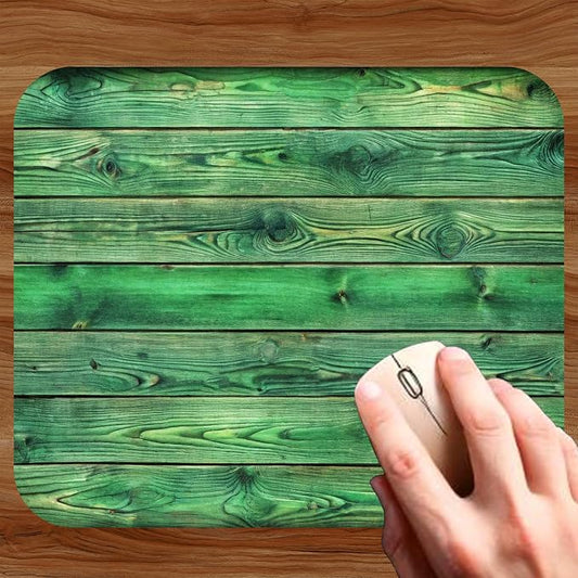 Green Wood Decorative Colorful Mouse Pad Mat Mousepad - Image 2