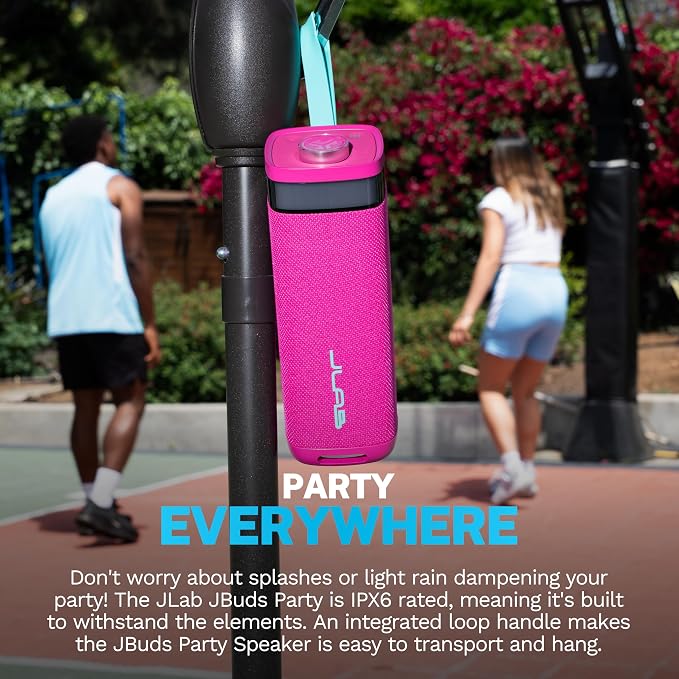 JLab JBuds Party Portable Bluetooth Speaker, 2 Full-Range Drivers + 2 Passive - Image 6