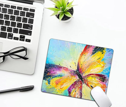 Colorful Butterfly Mouse Pad, Oil Painting Art Mousepad - Image 5