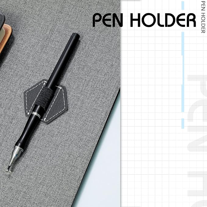 Pajean 10 Pieces Notebook Pen Loop Holder Self Adhesive Leather Pen Holder - Image 2