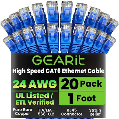 GearIT Cat 6 Ethernet Cable Pack by GEARit