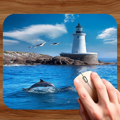 Coastal Shoreline Waves Sandy Beach Theme Mouse Pad Mat Mousepad - Image 2