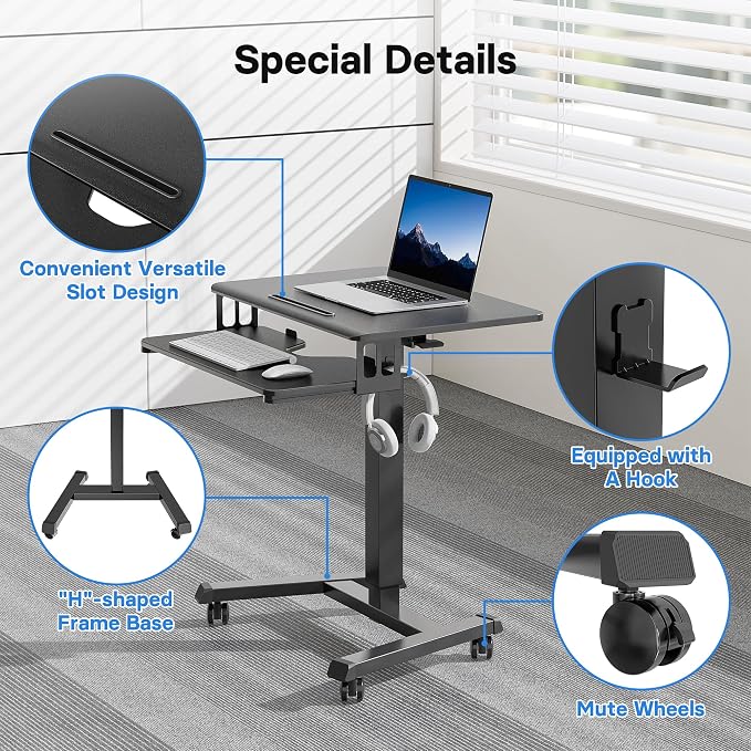 BONTEC Mobile Standing Desk - Image 5