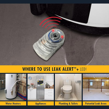 Zircon Leak Alert + LED! Water Leak Detector & Flood Sensor Alarm/Water Leak - Image 4
