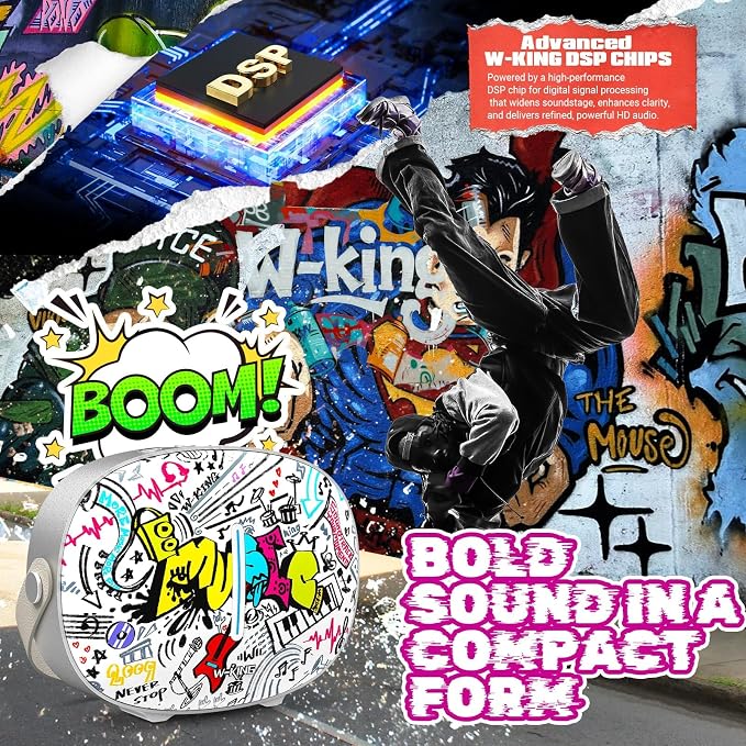 W-KING Portable Loud Speakers Bluetooth Wireless, T8II 96W Peak Powerful - Image 3