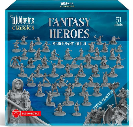 Classic Heroes - Mercenary Guild - 51 Paintable Characters by WildspireMiniatures