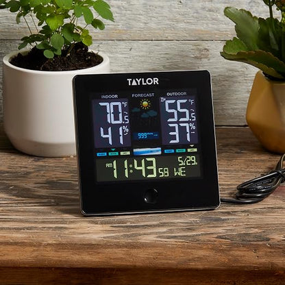 Taylor Digital Wireless Deluxe Indoor Outdoor Thermometer, Weather Station - Image 5