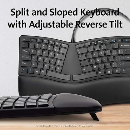 Kensington Pro Fit Ergonomic Wired Keyboard- Black - Image 2