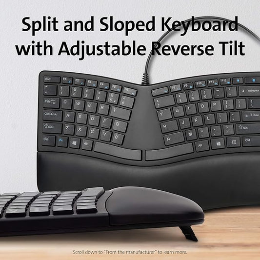 Kensington Pro Fit Ergonomic Wired Keyboard- Black - Image 2
